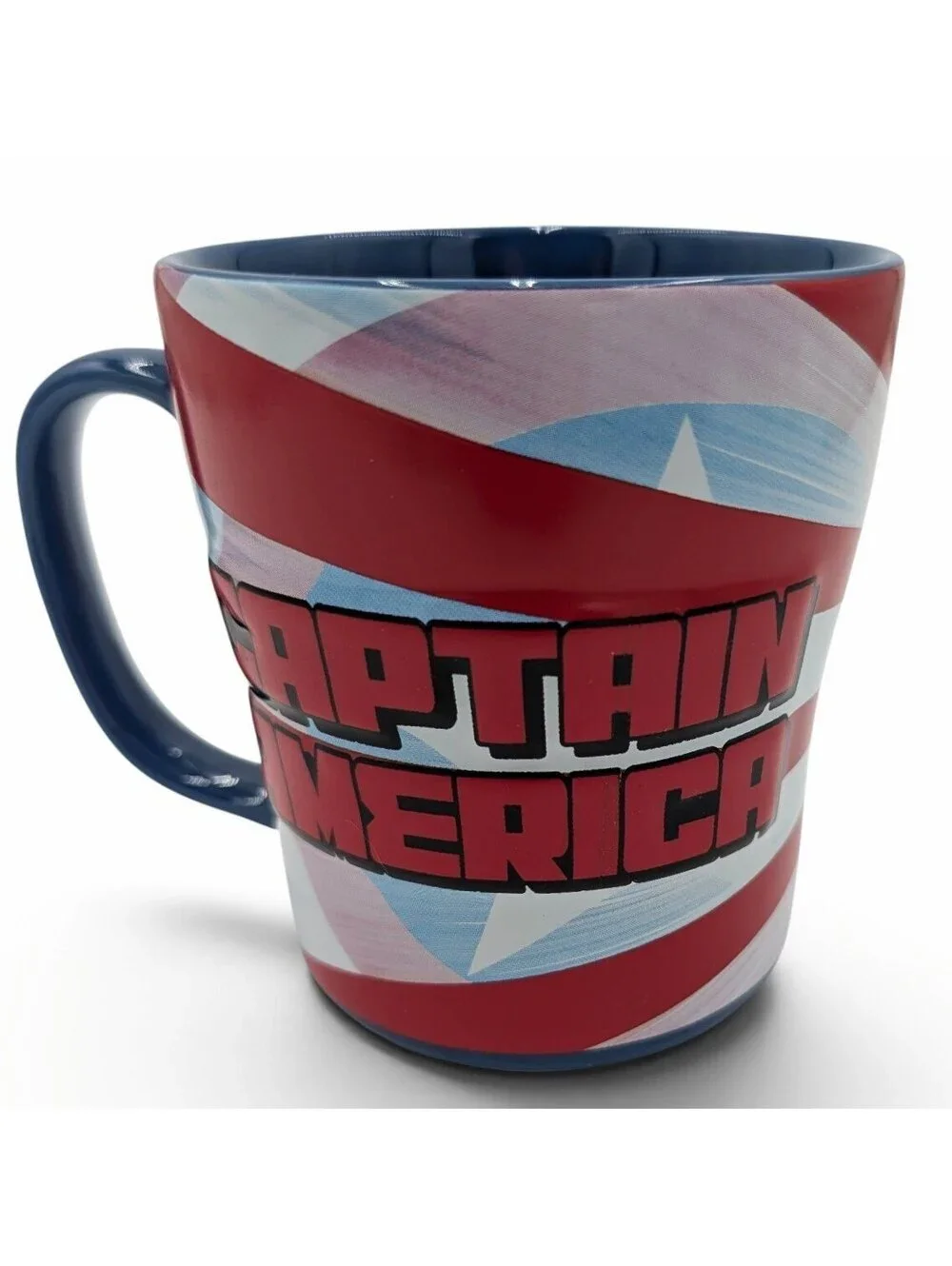 Universal Studios Marvel Captain America Ceramic Coffee Mug Red White Blue